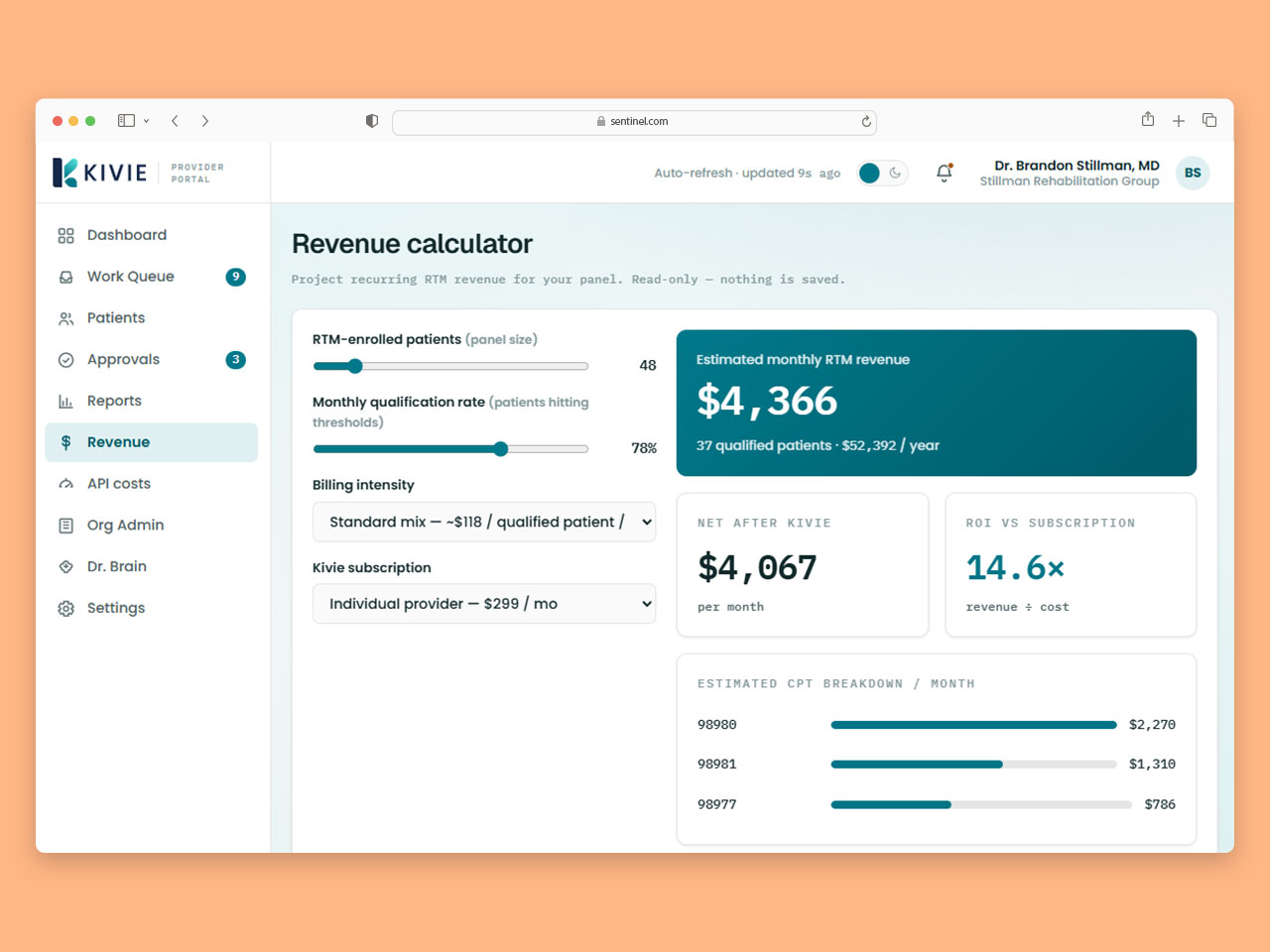 Billing status and audit trail